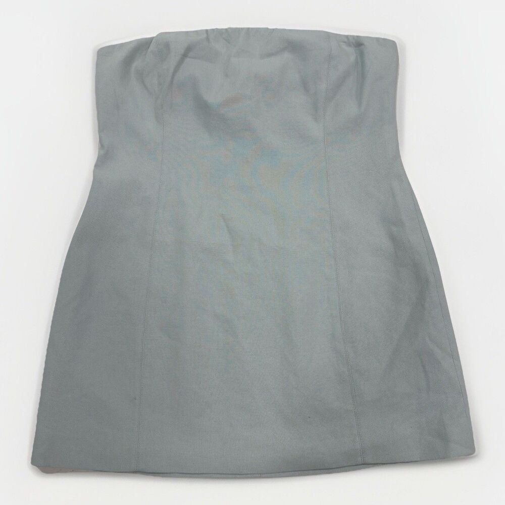 Meshki Dress Womens Size 3XL Maci Linen Mini Powder Blue Strapless NWT